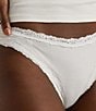 Color:Silk White - Image 4 - Cotton & Lace Jersey Bikini