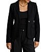 Lauren Ralph Lauren Cotton Blend Notch Lapel Long Sleeve Blazer - Image 1