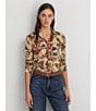 Color:Cream Multi - Image 4 - Courtenay Floral Button Front Long Sleeve Blouse