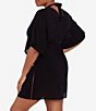 Color:Black - Image 3 - Crinkled Tunic Cover-Up