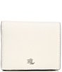Lauren Ralph Lauren Crosshatch Leather Compact Wallet,New Products : American Fashion Style Bags On Sale