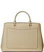 Lauren Ralph Lauren Crosshatch Leather Large Hanna Satchel Bag, Color:Tan - Image 2