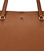 Lauren Ralph Lauren Crosshatch Leather Large Karly Tote Bag, Color:Lauren Tan - Image 4