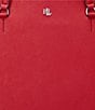 Lauren Ralph Lauren Crosshatch Leather Large Karly Tote Bag, Color:Bright Red - Image 5