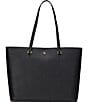 Color:Black - Image 1 - Crosshatch Leather Large Karly Tote Bag