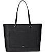 Lauren Ralph Lauren Crosshatch Leather Large Karly Tote Bag | Dillard's