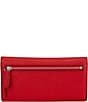 Lauren Ralph Lauren Crosshatch Leather Slim Snap Wallet, Color:Red - Image 2