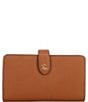 Lauren Ralph Lauren Crosshatch Leather Tech Wristlet, Color:Lauren Tan - Image 1