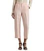 Color:Pink Opal - Image 1 - Culcette Flat Front Cropped High Waisted Wide Leg Pant