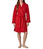 Lauren Ralph Lauren Dalton Long Sleeve Shawl Collar Micro Fleece Short Robe - Image 1
