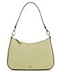 Lauren Ralph Lauren Danni 26 Medium Crosshatch Leather Shoulder Bag, Color:Green - Image 1