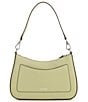 Lauren Ralph Lauren Danni 26 Medium Crosshatch Leather Shoulder Bag, Color:Green - Image 2