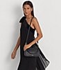 Color:Black - Image 5 - Danni 26 Crosshatch Leather Medium Shoulder Bag