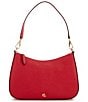 Color:RL 2000 Red - Image 1 - Danni 26 Crosshatch Leather Medium Shoulder Bag