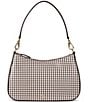 Lauren Ralph Lauren Danni Houndstooth Shoulder Bag, Color:Dark Mahogany/Houndstooth - Image 1