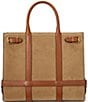 Lauren Ralph Lauren Devyn Suede & Leather Medium Tote Bag, Color:Honey Tan - Image 1