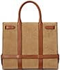 Lauren Ralph Lauren Devyn Suede & Leather Medium Tote Bag, Color:Honey Tan - Image 2