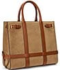 Lauren Ralph Lauren Devyn Suede & Leather Medium Tote Bag, Color:Honey Tan - Image 4