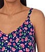 Color:Multi Floral - Image 3 - Double Strap Button-Front Detail V-Neck Jersey Knit Multi Floral Chemise
