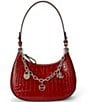Lauren Ralph Lauren Embossed Medium Marcy Zip Shoulder Bag - Image 1