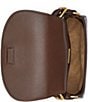 Lauren Ralph Lauren Embossed Medium Tanner Crossbody Bag, Color:Dark Mahogany - Image 3