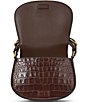 Lauren Ralph Lauren Embossed Medium Tanner Crossbody Bag, Color:Dark Mahogany - Image 4