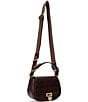 Lauren Ralph Lauren Embossed Medium Tanner Crossbody Bag, Color:Dark Mahogany - Image 5