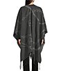 Lauren Ralph Lauren Wool Blend Equestrian Jacquard Oversized Fringed Ruana - Image 2