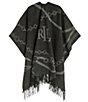 Lauren Ralph Lauren Wool Blend Equestrian Jacquard Oversized Fringed Ruana - Image 4