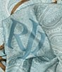 Lauren Ralph Lauren Equestrian Paisley Square Scarf, Color:Aqua Pearl - Image 3