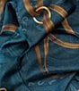 Lauren Ralph Lauren Equestrian Paisley Square Scarf, Color:Denim - Image 3