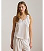 Lauren Ralph Lauren Eyelet Button Flutter Neck Ankle Pant Pajama Set - Image 5