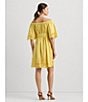 Color:Primrose Yellow - Image 5 - Eyelet Cotton Off-the-Shoulder Dress