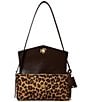 Lauren Ralph Lauren Farrah Leopard Print Medium Shoulder Bag - Image 4