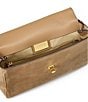Lauren Ralph Lauren Farrah Scarf-Trim Small Soft Suede Satchel Bag - Image 3