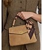 Lauren Ralph Lauren Farrah Scarf-Trim Small Soft Suede Satchel Bag - Image 5