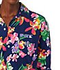 Color:Multi Floral - Image 4 - Floral Print Long Roll Tab Sleeve Sleepshirt