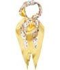 Color:Yellow - Image 1 - Floral Small Diamond Silk Scarf