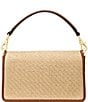 Color:Antique Natural/Lauren Tan - Image 3 - Floral Woven Straw Small Tayler Crossbody Bag