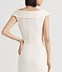 Color:Winter Cream - Image 6 - Fold Over Collar V-Neck Sleeveless Side Slit Gown