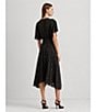 Color:Black Multi - Image 5 - Geometric Crepe Flutter Sleeve V-Neckline Midi Dress