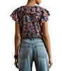 Lauren Ralph Lauren Georgette V-Neck Flutter Sleeve Blouse - Image 2
