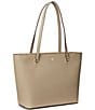 Lauren Ralph Lauren Gold Hardware Crosshatch Leather Medium Karly Tote Bag, Color:Tan - Image 5