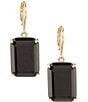 Color:Jet - Image 1 - Gold Jet Drop Earrings