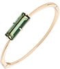 Color:Light Green - Image 1 - Gold Tone Baguette Bangle Bracelet