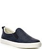 Color:Refined Navy - Image 1 - Haddley Raffia Slip-On Sneakers