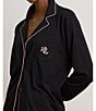Lauren Ralph Lauren Hammond Solid Long Sleeve Notch Collar Knit Long Pajama Set - Image 5