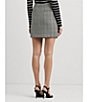 Color:Black - Image 5 - Hasneal Plaid Italian Tweed Mini Pencil Skirt