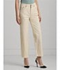 Color:Mascarpone Cream Wash - Image 4 - High Rise Relaxed Cropped Tonal Embroidered Pants