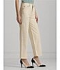 Color:Mascarpone Cream Wash - Image 6 - High Rise Relaxed Cropped Tonal Embroidered Pants